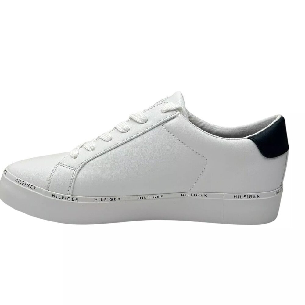 Tommy Hilfiger Women's Henissly Sneaker‎ Size 8.5 White Lace up Casual & Stylish - Picture 6 of 13